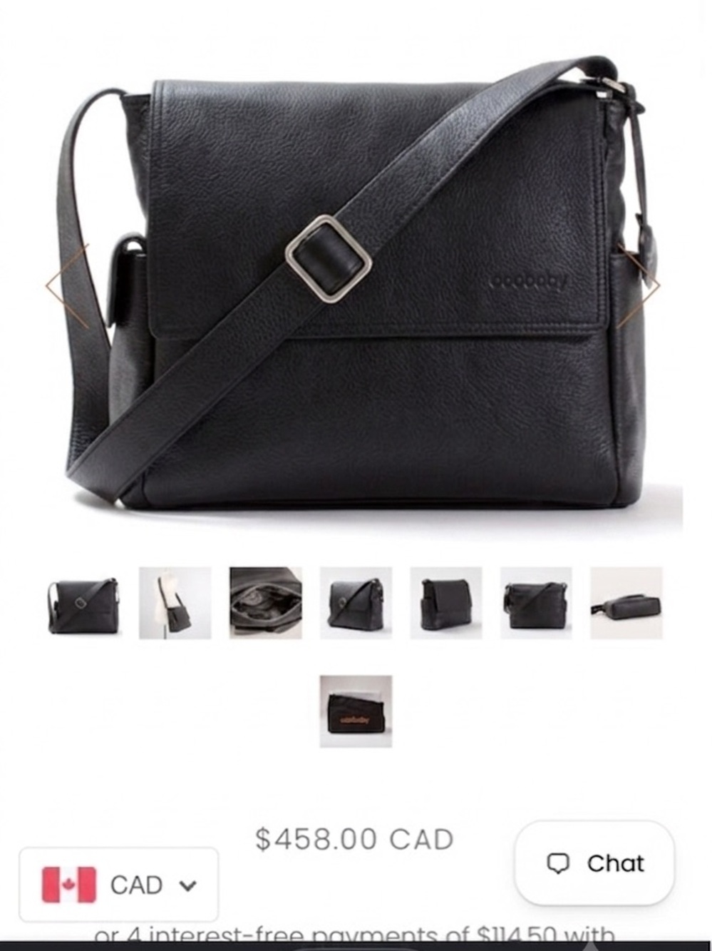 OooBaby Made in Italy Black Pebbled Leather The Urban Bag
Crossbody 14x14 - Picture 8 of 8